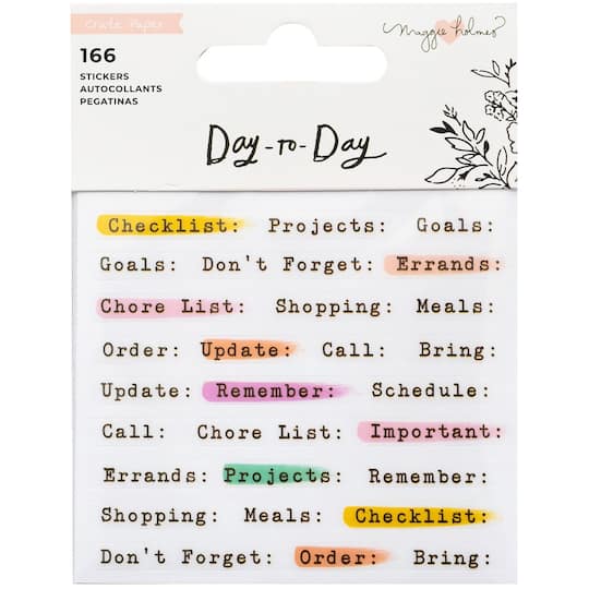 American Crafts&#x2122; Maggie Holmes Day-To-Day Planner Mini Sticker Book No. 2